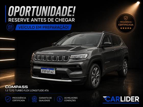 JEEP COMPASS 1.3 T270 TURBO FLEX LONGITUDE AT6 JEEP COMPASS 1.3 T270 TURBO FLEX LONGITUDE AT6